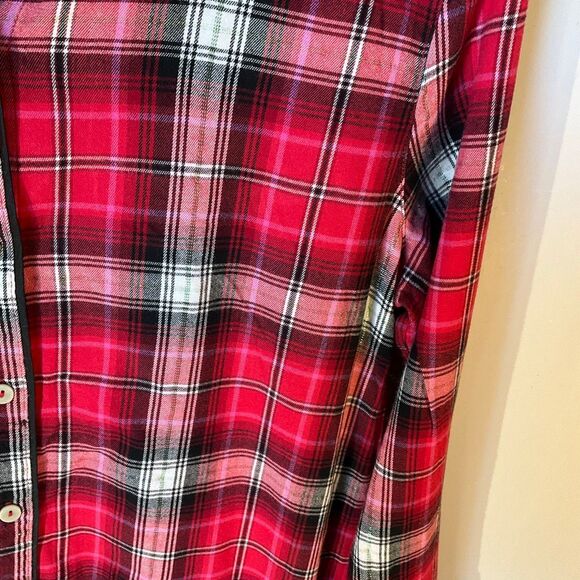 Vintage Victoria’s Secret Plaid And Lace Nightie, M Red Christmas - Picture 7 of 14